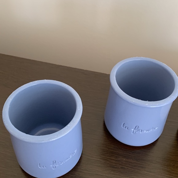 La Fermiere Glazed Terra Cotta Mini pots- 2 Lavender 2 Yellow - Picture 3 of 6